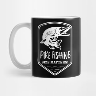 Pike Fishing Size Matters Angler Funny Fisherman Mug